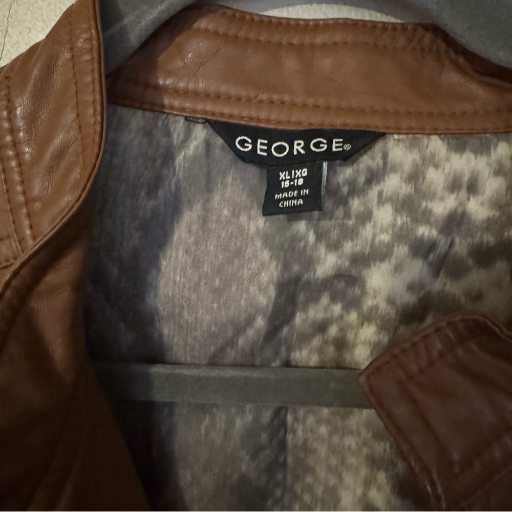 George Tan Leather Jacket - Picture 5 of 10
